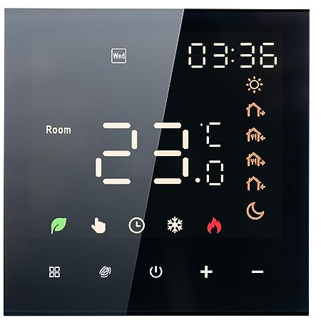 Kavolet Termostato intelligente 16A per riscaldamento elettrico programmabile digitale display LCD touch screen termostato digitale intelligente da parete