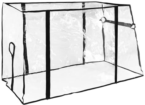 Wedhapy Wagon Rain Cover 43x29x20in Folding Waterproof PVC Festival Trolley Cover Transparent Wagon Canopy With Zipper Closure For Camping Garden Picnic Cart Stroller