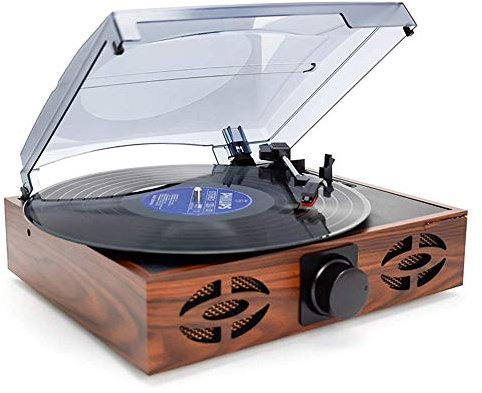 Record Players,Music Box Record Player Turntable Wireless Portable Phonograph with Built in Stereo Speakers