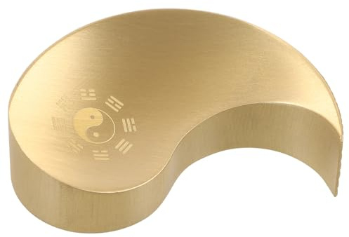 Messing Briefbeschwerer mit Ornamenten für Chinesische Kalligrafie | Rechteckige Goldfarbe, zum Üben von Tischschriften, Geeignet für Schreiben und Malen