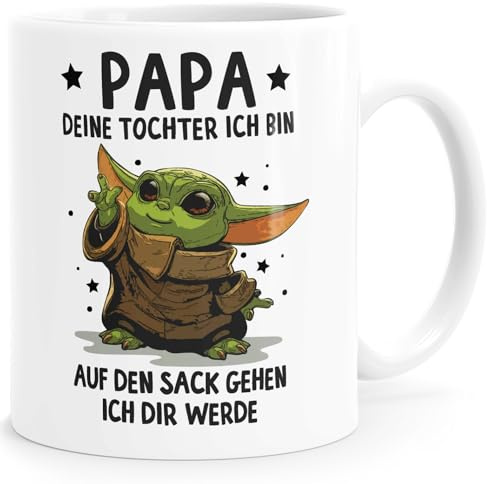 MoonWorks Kaffee-Tasse Papa Sprüche Geschenk Vatertag Lustig Motiv Baby- mit Spruch Weiss standard