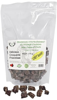 Premietti per Cani Addestramento, Polmone di Agnello, 175 gr.