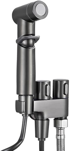 Handbrause Bidet Sprayer Set Für Toilette G1/2” Kaltwasserhahn Wandmontage Handbrausen Persönliche Hygiene Set Bidet Brause Set Mit Ventil Wc Bidet Hand-Bidet-Sprühgerät Für Persönliche Hygiene WC-Rei