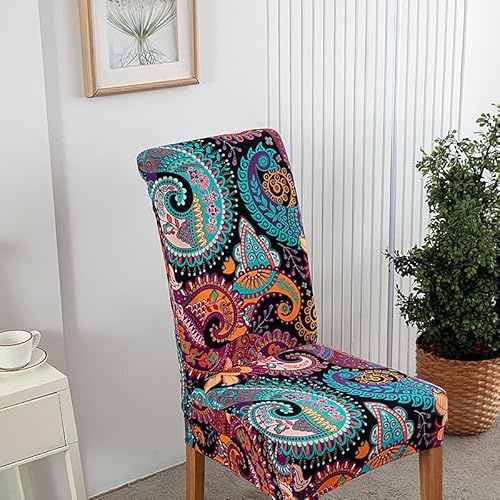 Stuhlhussen 4er Set Lila Mandala Stretch Stuhlhussen Kaufen, Abnehmbarer Waschbarer Stühle Schutz Dekoration Stuhlbezug Für Haus, Küche, Hotel, Esszimmerstühle,Stuhlhussen Schwingstühle