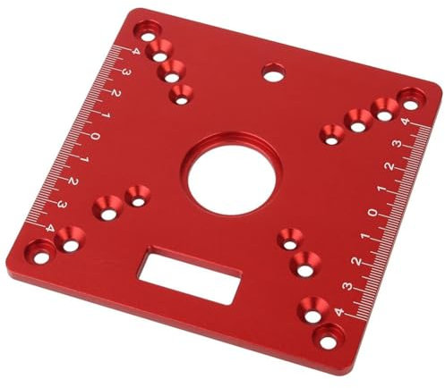 JDQTPOET 1 Piece Router Table Insert Plate, Mini Square Wooden Bench Milling Cutter Flip Plate, Multifunctional Trim Engraving Table Aluminium Alloy