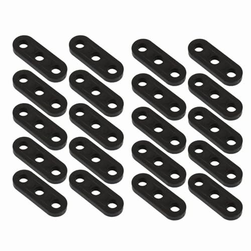 20 Pack Black Plastic Guyline Tensioners for Camping Tent Rope Adjusters Heavy Duty Cord Fasteners Outdoor Shelter Set