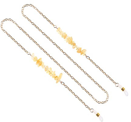 TOGEVAL Brillenkette Mit Bunten Kristallen Legierung Brillenhalterung Sonnenbrillen-kordel Für Damen Gold