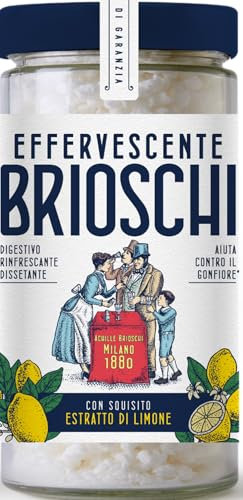 Effervescente Brioschi - Preparato granulare effervescente, rinfrescante e dissetante con squisito estratto di Limone, che allevia la sensazione di gonfiore dopo i pasti - Vaso da 200g