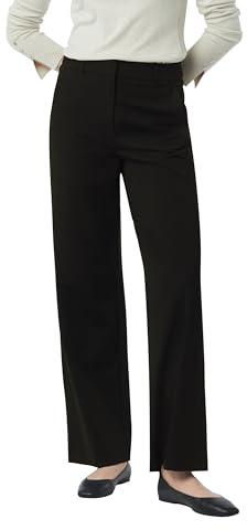 Comma Pantalon Marlène en mélange de Viscose élastique avec Poches latérales, 9999_Noir, 38