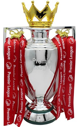 MIAOWR England Premier Champions Trophy Trofei della Lega di Calcio Home Office Bar Decorazione del Desktop Fan Collezionabili Souvenir,30.3in/77cm