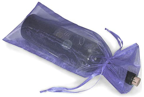Ipetboom 20stücke Lila Organza Weinflaschenbeutel Transparent Mit Satin-kordelzug Für Weinflaschenhülle Weingeschenkbeutel Weinflaschenverpackung