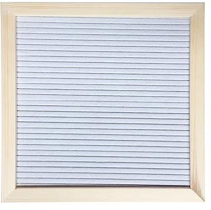 Tablero de fieltro con marco de pino, 25,4 x 25,4 cm, precortado, con letras cursivas