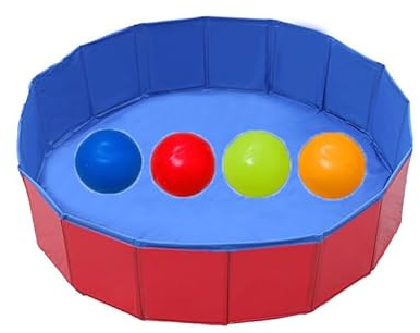 XFSRG Hundepool Faltbarer Pool Mini Planschbecken Wasserspielzeug Hunde Klein Katzenpool für Garten und Balkon (Rot)