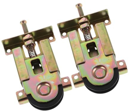 BESTOYARD 2pièces Poulies Pour Portes Coulissantes Armoire Avec Réglage Hauteur Roues Silencieuses Acier Et Pom Remplacement Roulettes Pour Portes Miroir Et Mobilier