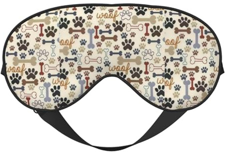 Hundben tass tryck mångsidig sömn ögonskydd mjuk ögonmask vändbar för meditation och resa ögonmask unisex