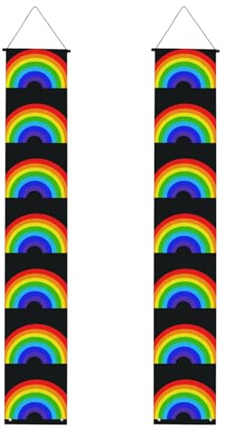 Halloween-Türbanner mit Regenbogen-Druck, Veranda-Banner für Haustür, Innen- und Außendekoration