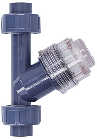 Y-Strainer, wasserfilter mit niedrigem Widerstand für Gartenbewässerung und Aquarium, PVC-Sediment-Y-Strainer mit 1,0-Zoll-Einlass, filtert Partikel über 0,85 mm, geeignet für Trop