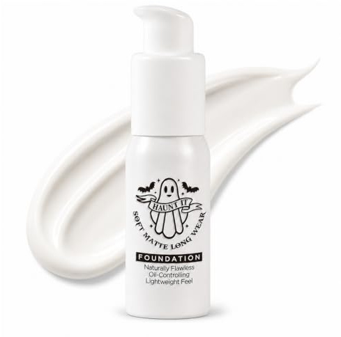 White Foundation Makeup - Halloween Goth Foundation Liquid - Waterproof & Long lasting Clown Make-up for Face Paint - White Base for Halloween SFX Makeup, Cosplay, Stage, Mime & Film