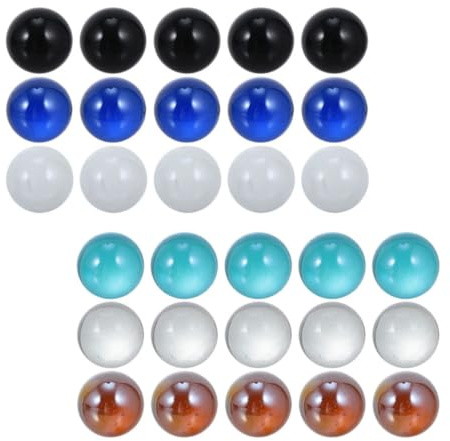 Zerodeko Glass Balls Hydroponic Plant Accessories Decorative Marbles for Fish Tank 30pcs Glass Marbles Decor and Random Color Suitable for Aquarium Decorations