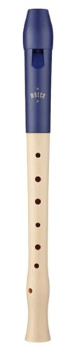 Moeck Blockflöte 1024 Flauto 1 Plus Ahorn, Kopf aus Kunststoff/Königsblau