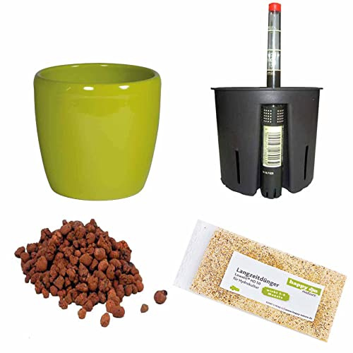 happy nature Set5 Blumentopf Venus schilfgrün 11/09 Ø 14cm H 10cm+KT+WA+BT+HD50