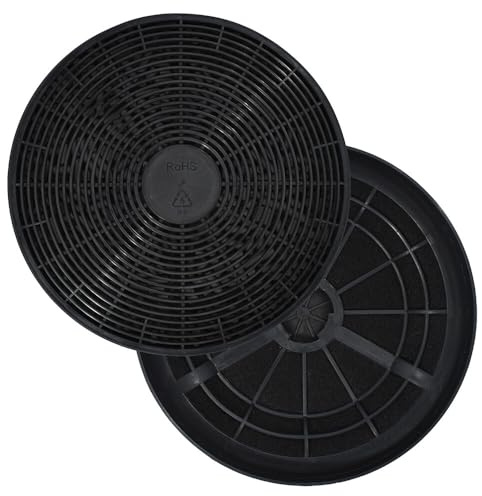 AllSpares Aktivkohlefilter (2 St.) für Dunstabzugshauben geeignet für Klarstein 10030983 | Bomann KF561 | PKM CF110 | Respekta MIZ0023 | Ø175mm