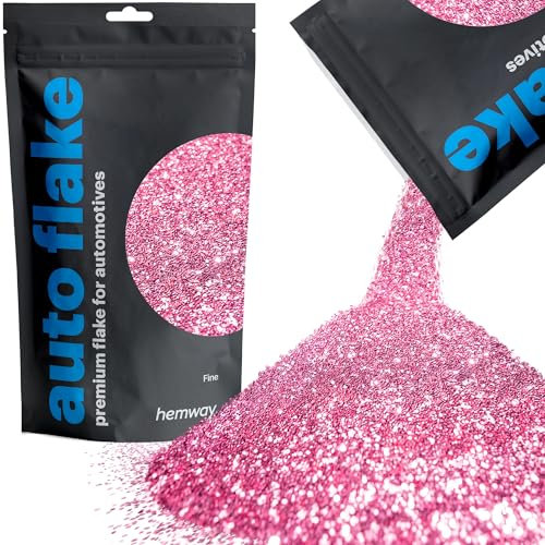 Hemway Auto Flake Glitter Additive for Paint, 100g, Fine Rose Pink Metal Flake for Custom Auto Paint & Coatings, for Car, Motorbike, Truck, Vehicles, Automotives