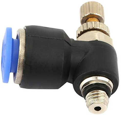 2 st Snabb Pneumatisk Anslutning Slangkoppling Luftflödesregulator Med Ventil För Kompressor (SL6-M5)