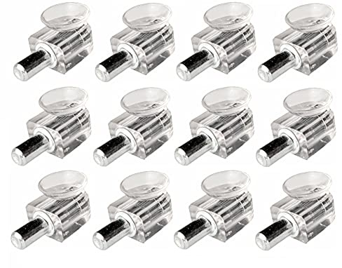 Support de plan en cristal MACO avec ventouse pour vitres, étagères de placards, vitres, cristaux, tige 5 mm (transparent)