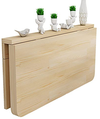 Tavolo da pranzo a parete in legno con ante a ribalta | Banco da lavoro pieghevole per impieghi gravosi | Scrivania per computer pieghevole a cavalletto per l'ufficio di casa,la lavanderia e il garage