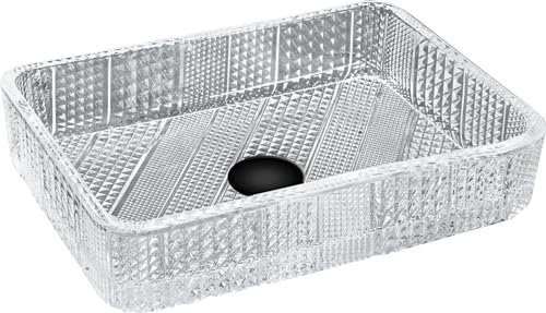 Mexen 24024600, Lavabo sobre encimera de cristal Akra, Transparent