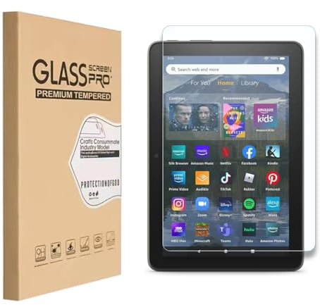 Shunwige Tempered Glass Screen Protector Designed for kindle 8Inch 2020,Smartphone Tempered Film, HD, 9H Hardness, Anti-scratch, Touch Sensitive, Drop-protection