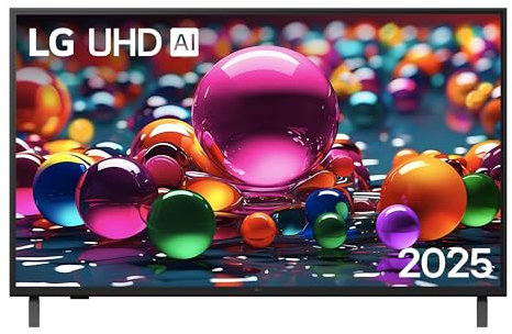 LG webOS UHD AI UA75 TV 43 pollici, Smart TV 4K Ultra HD, Processore α7 Gen8, webOS con AI, Filmmaker mode, HDR10, Gaming con VRR 4K@60Hz, Game Optimizer, Wi-Fi, 43UA75006LA 2025