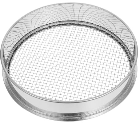 HYTROVE De Jardín De Acero Inoxidable De Malla para Sustrato Cribador Eficaz De Tierra Arena y Rocas para Compostaje y Actividades De Jardinería