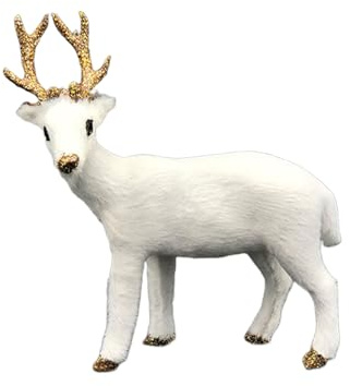 LUCKGONI Figure realistiche di renna decorazioni natalizie cervo modello animale da collezione tavolo scrivania ornamento decorazioni per la casa