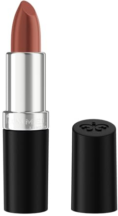 Rimmel Lasting Finish Satin Lipstick | Rossetto con burro di aloe, idratazione immediata con olio di frutto della passione ed estratto di camomilla-cetriolo, vegano