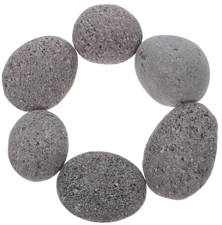 DECOMELODY Piedras Volcánicas Naturales para Fogón y Chimenea Distribución del Calor y Fácil Mantenimiento para Uso en Mesa de Fuego Interior y Exterior