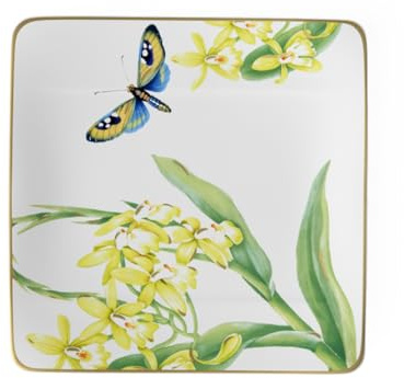 Villeroy & Boch Amazonia 1035142640 Plato de Desayuno, Porcelana, Verde, 22.1x22.1x6.8000000000000007 cm