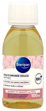 Steripan - Süßes Mandelöl – raffiniert – geeignet für empfindliche Haut – pflegt und macht die Haut weich – 100 ml