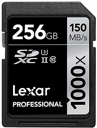 Lexar 256GB SDXC UHS-II Memoria Flash Clase 10 - Tarjeta de Memoria (256 GB, SDXC, Clase 10, UHS, 150 MB/s, Negro)