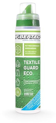 FIBERTEC Textile Guard Eco Wash-In 250ml - 100% PFAS-freie Imprägnierung für die Waschmaschine, Ergiebiges Konzentrat für Regenjacken und Outdoorbekleidung, Biologisch abbaubar, Made in Germany