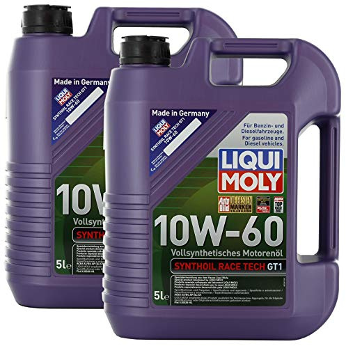 2x LIQUI MOLY 1391 Synthoil Race Tech GT1 10W-60 Motoröl Vollsynthetisch 5L