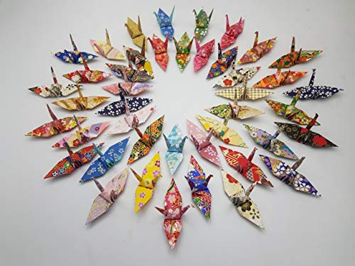 100 origami carta carta washi motivi misti origami gru fatta di stampa giapponese Chiyogami Paper Art Ornament Decoration Decoration