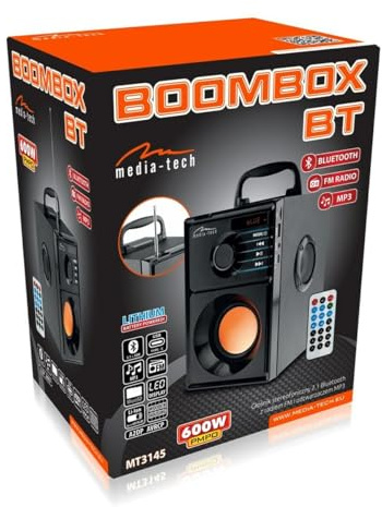 Media-Tech Boombox BT 15W Stereo portátil Altavoz Negro