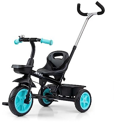 Axel Black Milly Mally Dreirad mit Griff für Kinder zum Lernen