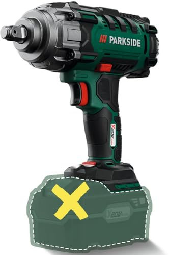 PSIDE Avvitatore rotativo a percussione per auto PARKSIDE® a batteria da 20 V PASSK 20-Li B2, 1/2, senza batteria e caricabatterie, avvitatore a percussione, max. 400 Nm