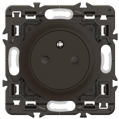 LEGRAND - Elektrische Wandsteckdose mit Erde Céliane Surface Confort – Steckdose mit einziehbarem Sockel – Schwarz – zur Ergänzung mit einer Platte