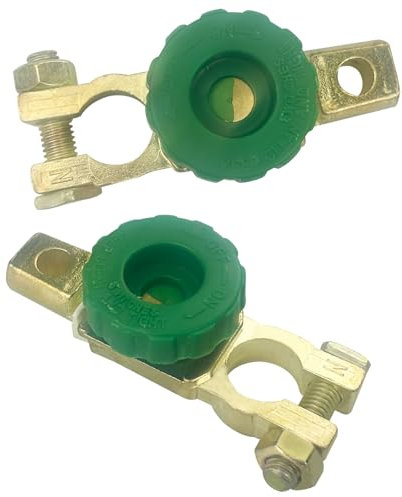 Gentpovth 2 Stück Batterieschalter, Autobatterie Batterie Polklemmen, Batterie trennschalter 12V/24V, Stromunterbrecher für 15–17 mm Elektrodenkopf, für PKW, Transporter, Schiffe, Wohnmobile