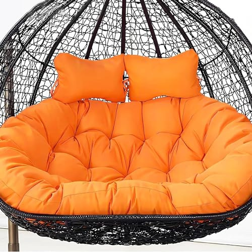 MIDUOLAI Water Proof Hanging Egg Chair Cushions Replacement, Cushion Only, Double Swing Chair Cushion,Waterproof Thicken Hanging Basket Seat Cushion, 2 Seater Chair Cushion for Outdoor,K,150 * 110CM