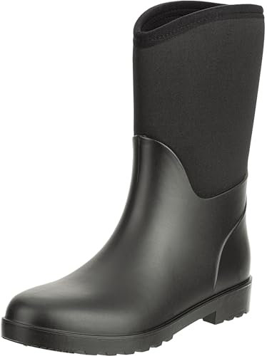 RL24 - Gummistiefel Basicline – Thermostiefel für Stall & Weide – wasserdichte Stallstiefel – Allwetter-Stiefel halbhoch – Thermo-Reitschuhe in schwarz – Unisex Winterschuhe in Größe 39